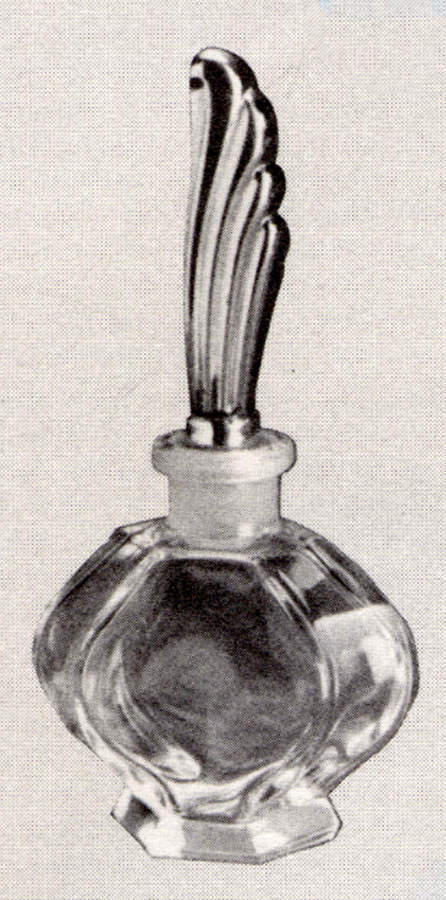 Caribbean (Sterling, Hollowware) Crystal Perfume Bottle with Sterling Stopper by Wallace Silver-1