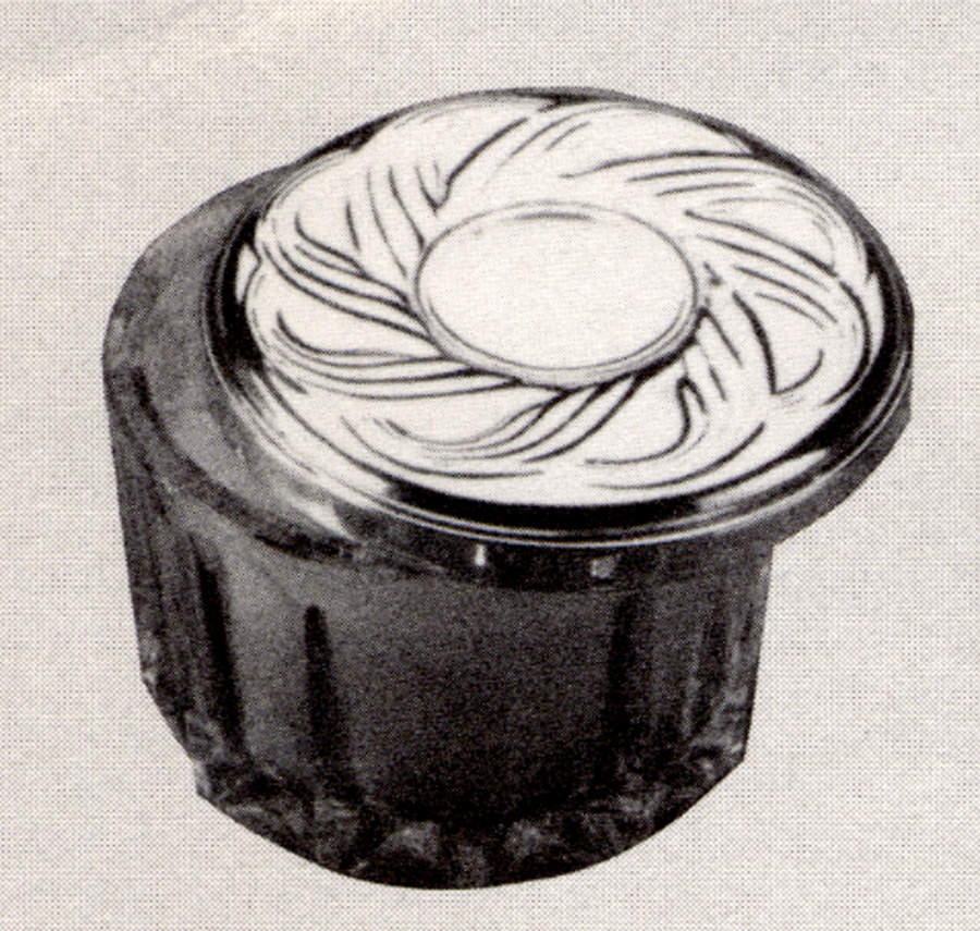 Caribbean (Sterling, Hollowware) Powder Jar, Crystal Bowl and Sterling Lid by Wallace Silver-1