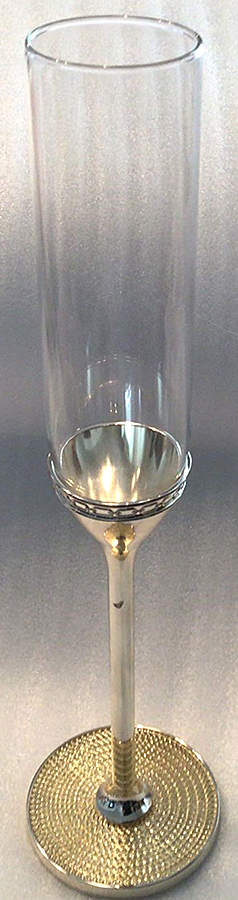 With Love Nouveau (Silverplate, Hollowware) Glass & Silver Champagne Flute by Wedgwood Silver-1