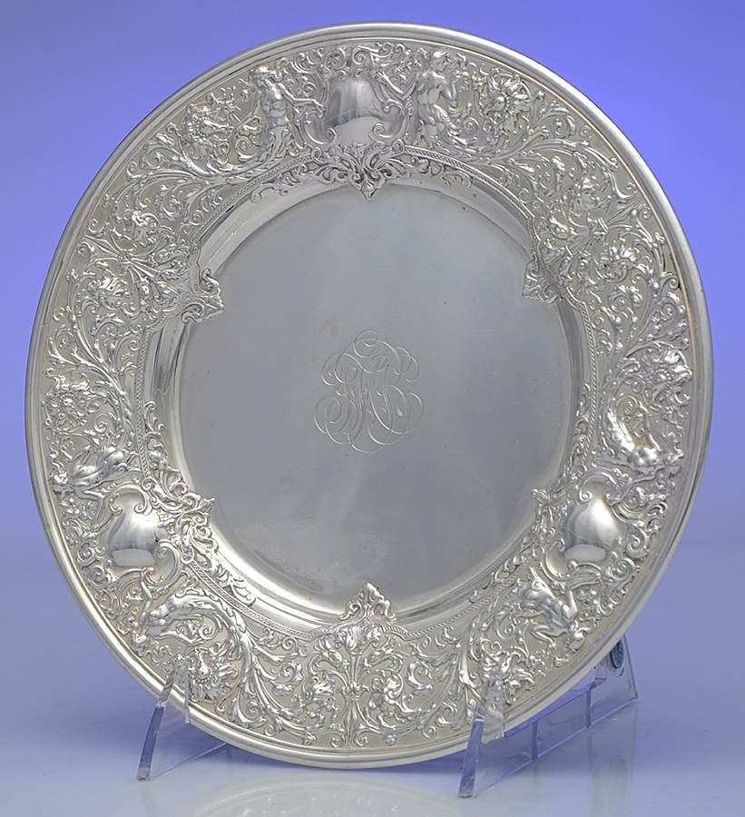 2040 (Sterling, Hollowware) 8" Salad Plate by Whiting Manf Co-1