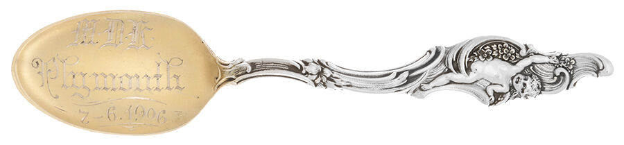 WAS254 (Sterling) Monogram Demitasse Spoon by Wallace Silver-1