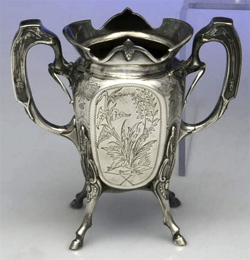 137 (Silverplate, Hollowware) Open Sugar Bowl by Wilcox Silverplate-1