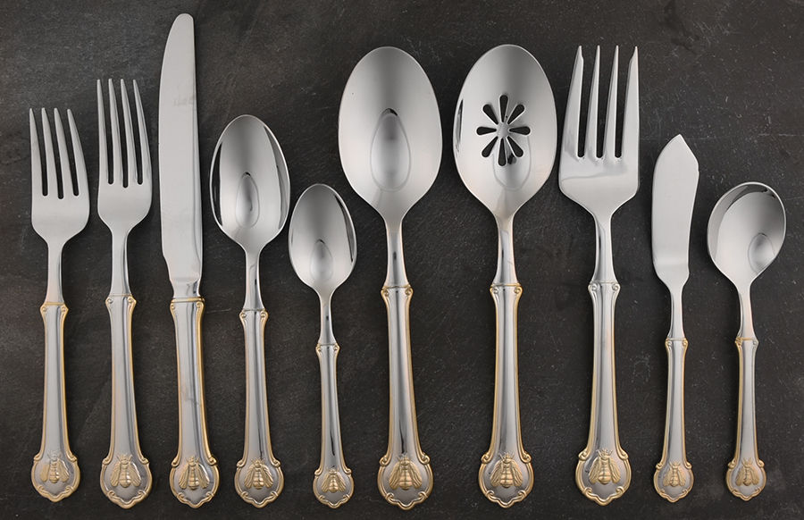 Gold Napoleon Bee (Stainless) 45 Piece Starter Set by Wallace Silver-1