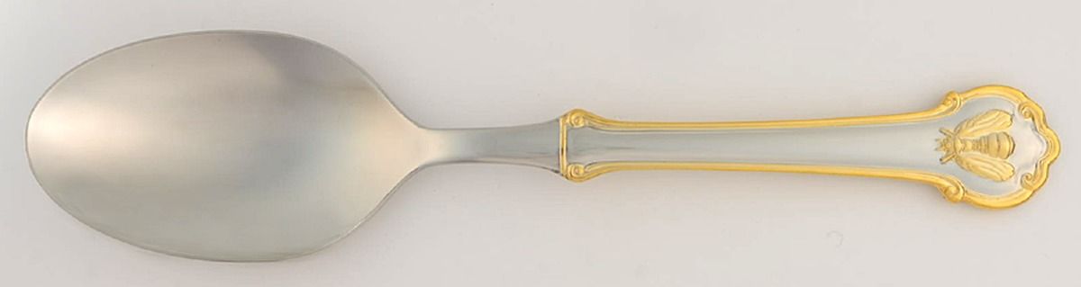 Gold Napoleon Bee (Stainless) Tablespoon (Serving Spoon) by Wallace Silver-1