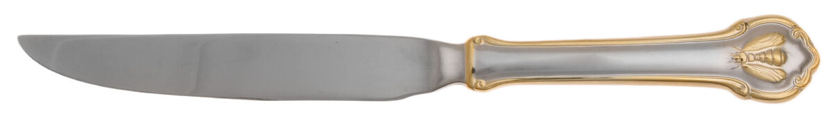 Gold Napoleon Bee (Stainless) Steak Knife Individual Hollow, No Serrate HC by Wallace Silver-1