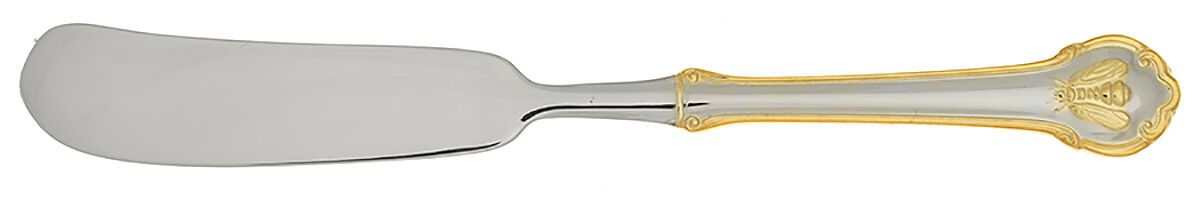 Gold Napoleon Bee (Stainless) Flat Handle Butter Spreader by Wallace Silver-1
