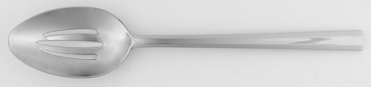Vera Essentials (Stainless) Pierced Tablespoon (Serving Spoon) by Wedgwood Silver-1