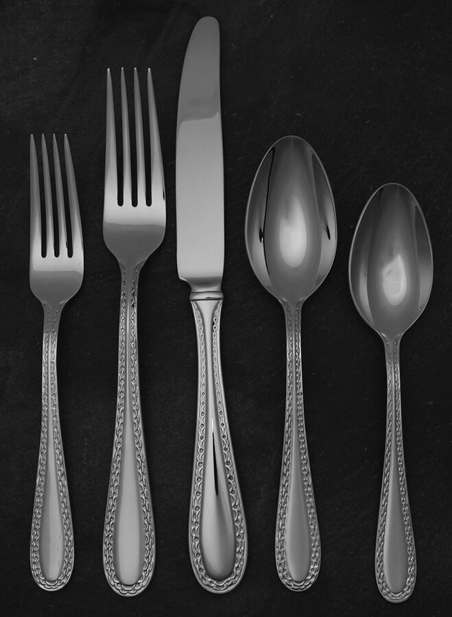 Lismore Lace (Stainless) 40 Piece Estate Set by Waterford-1
