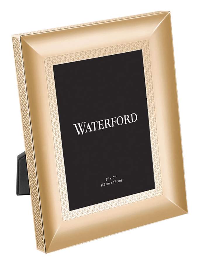 Lismore Diamond (Gold Electroplate, Hollowware) 5" X 7" Picture Frame by Waterford-1