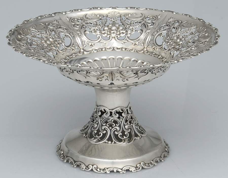 Imperial Queen (Sterling, 1893, Hollowware) 9" Centerpiece/Fruit Stand by Whiting Manf Co-1