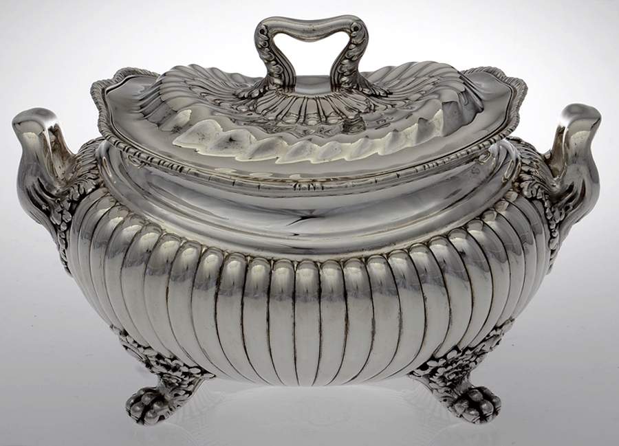 1214 (Sterling, Hollowware) Tureen & Lid by Whiting Manf Co-1
