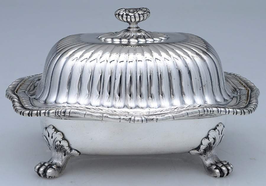1214 (Sterling, Hollowware) Round Covered Butter Dish & Strainer by Whiting Manf Co-1