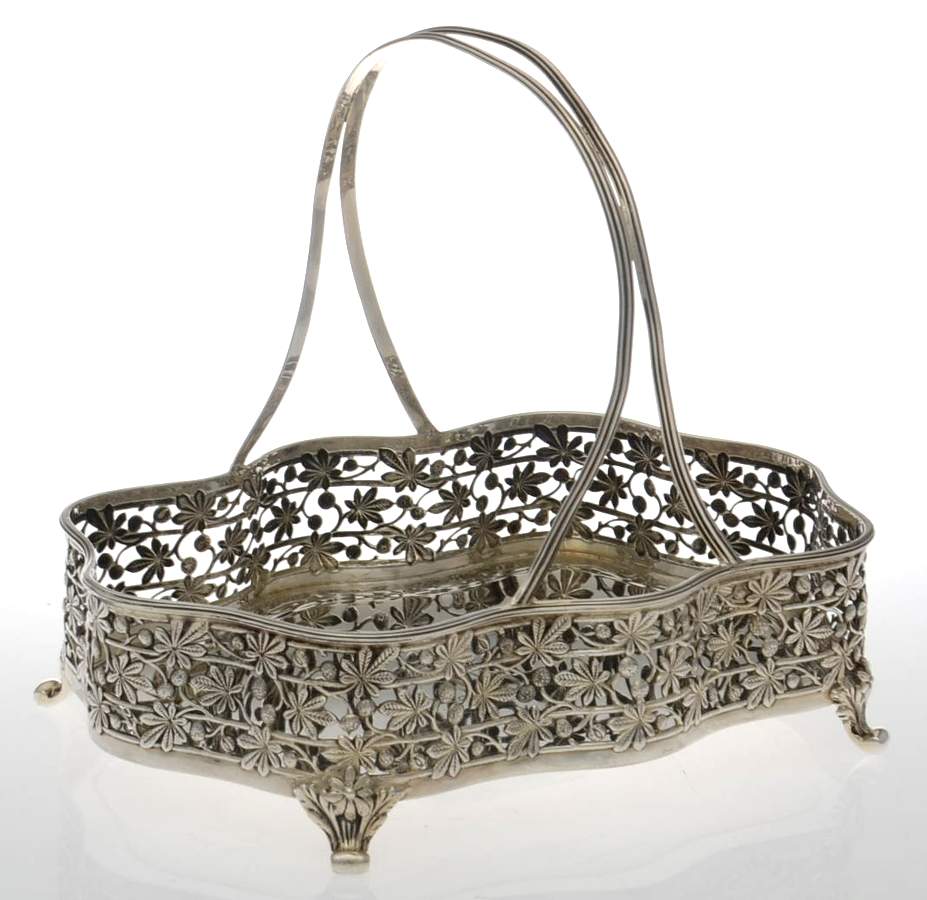 729S (Sterling, Hollowware) 8" Handled Basket by Wright, Kay & Co-1
