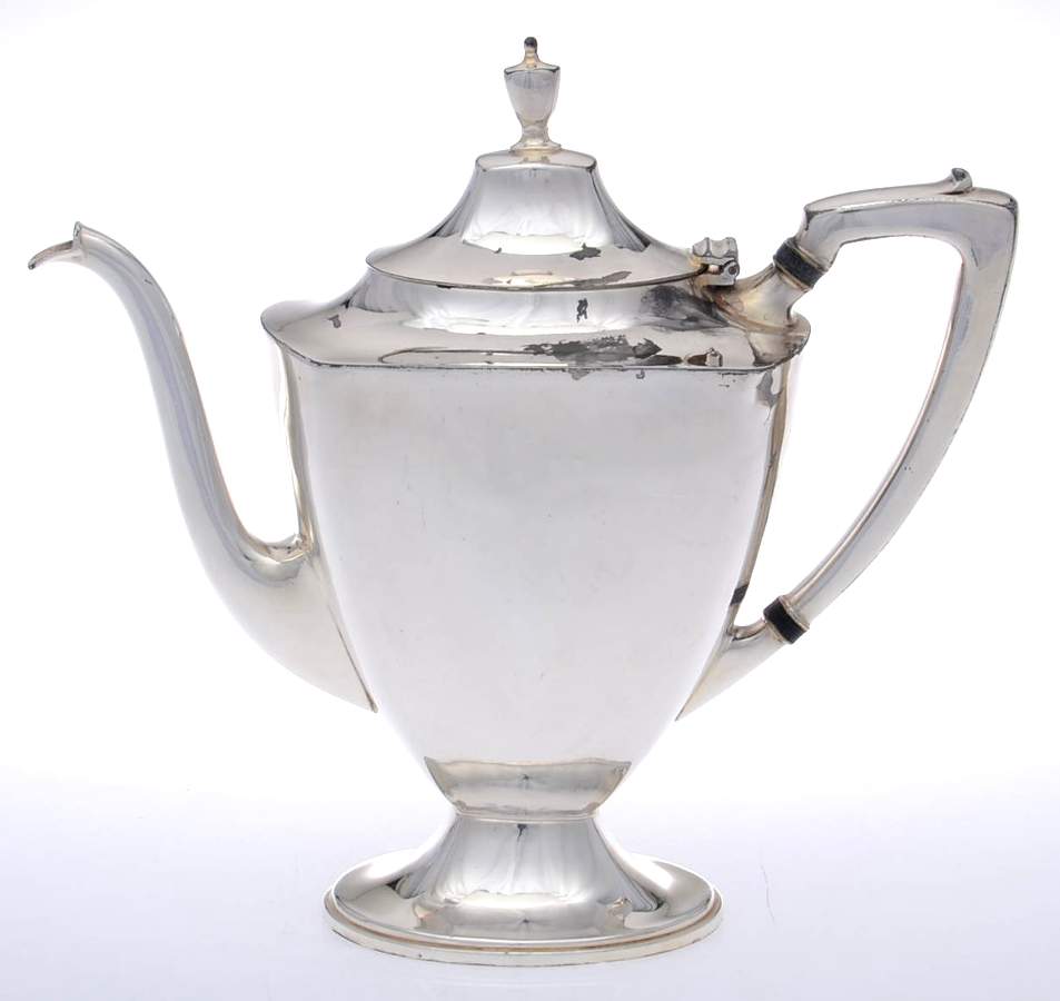 V9630 (Silverplate, Hollowware) Silverplate Coffee Pot by Wallace Silver-1