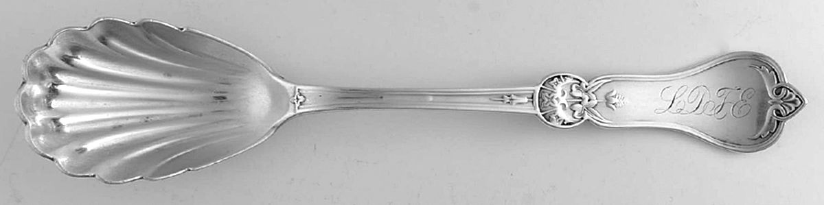 Cone (Sterling) Sugar Shell Spoon by John L Westervelt-1