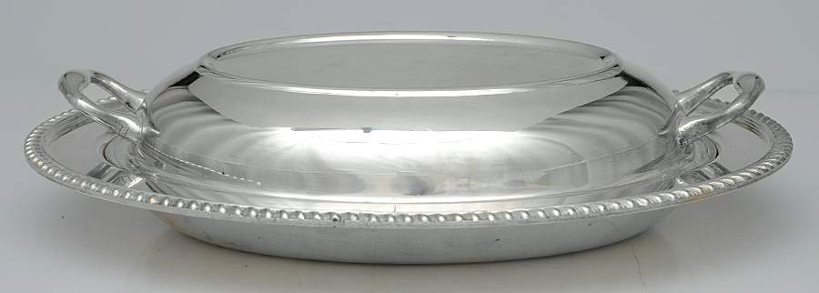 Silverplate Hollowware Oval Covered Vegetable by Woodward & Lothrop-1