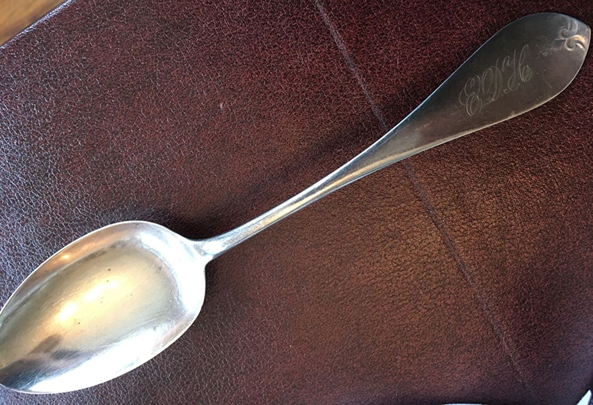 Antique Tip (Coin) Tablespoon (Serving Spoon) by Whiting Manf Co-1
