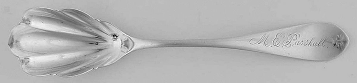 Antique Tip (Coin) Sugar Shell Spoon by Whiting Manf Co-1