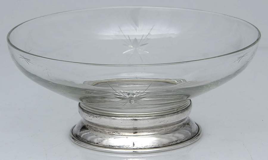A88 (Sterling, Hollowware) Glass Compote & Sterling Base by Watson-1