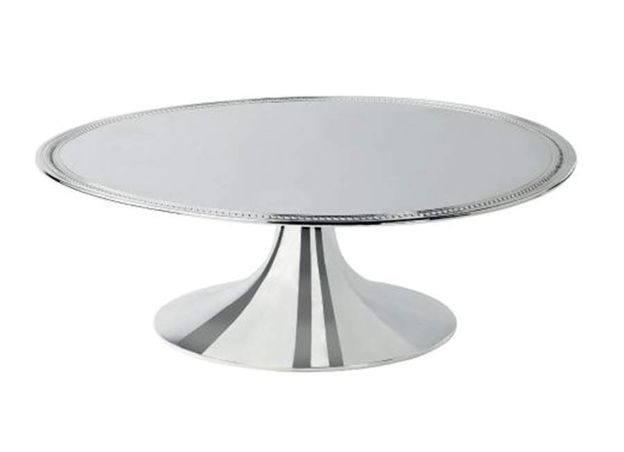 Simply Wish (Silverplate, Hollowware) 12" Diameter Pedestal Cake Stand by Wedgwood Silver-1