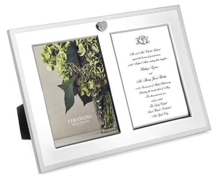 Vera Love Always (Silverplate, Hollowware) Double Invitation Frame by Wedgwood Silver-1