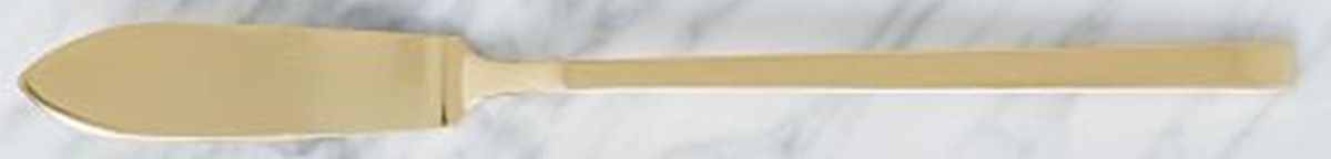 Gold (Gold Electroplate) Flat Handle Master Butter Knife by West Elm-1