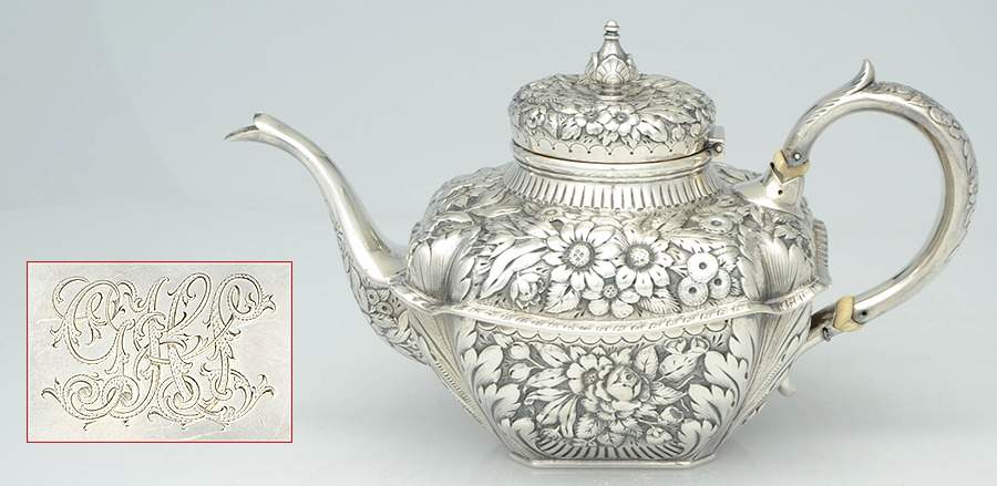 1343A (Sterling, Hollowware) Teapot by Whiting Manf Co-1
