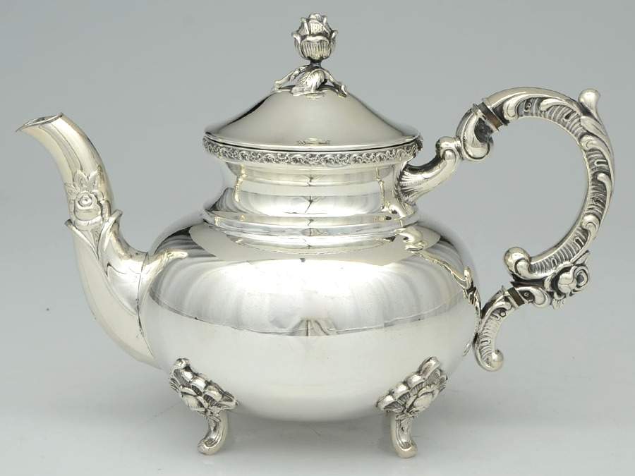 W9L1 (Sterling, Hollowware) Teapot by Weibenfelser Silverschmiede-1