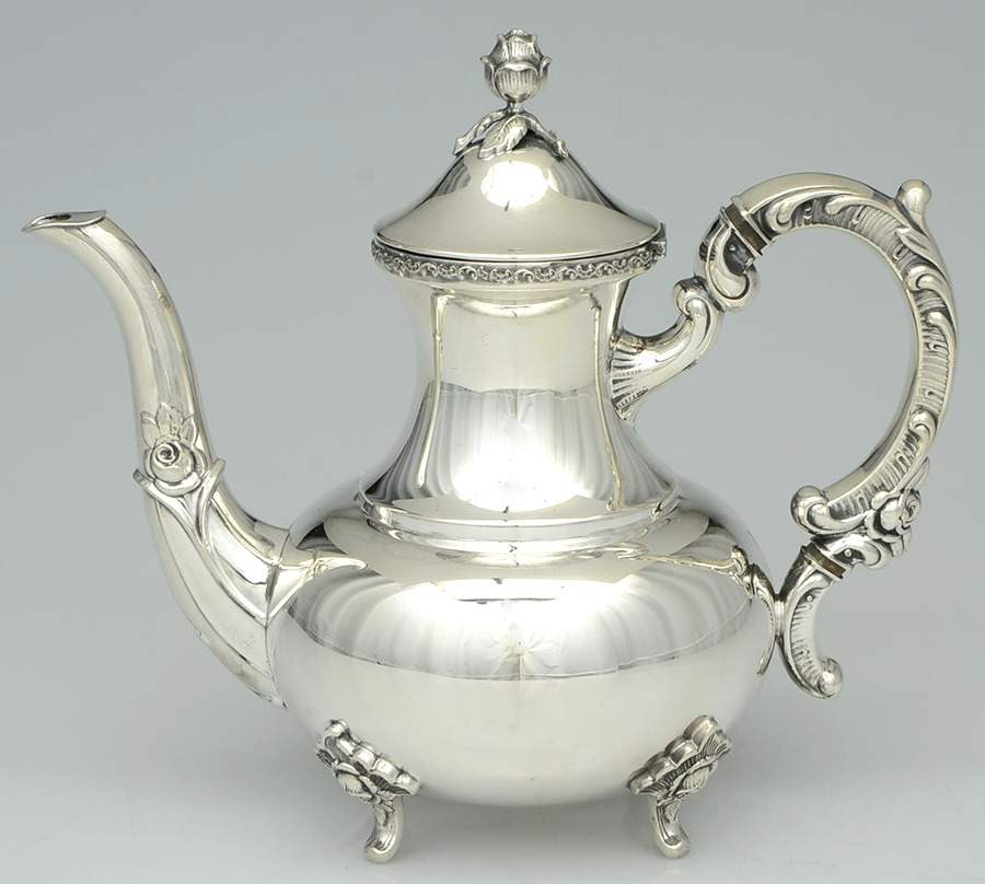 W9L1 (Sterling, Hollowware) Coffee Pot by Weibenfelser Silverschmiede-1