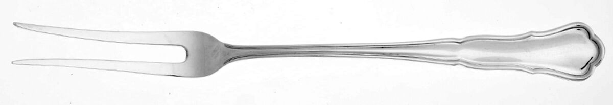 WKS1 (Sterling) Solid Chop Serving Fork by M H Wilkens & Sohne-1