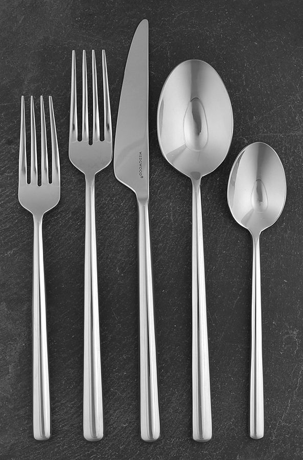 Globe (Stainless) 5 Piece Place Setting by Wedgwood Silver-1