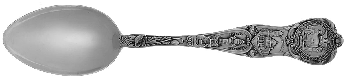 States & Cities Souvenir Spoons(Sterling) California Teaspoon by Watson-1