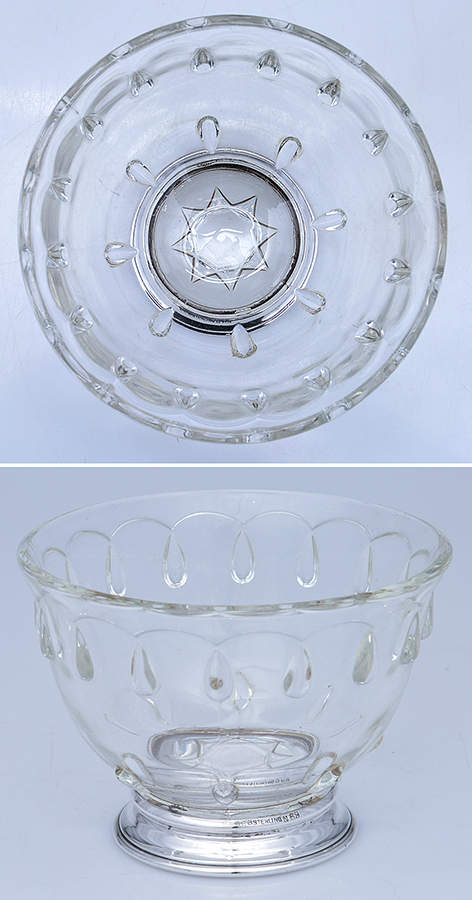 N69 (Sterling, Hollowware) Crystal Condiment Bowl with Sterling Base by Watson-1
