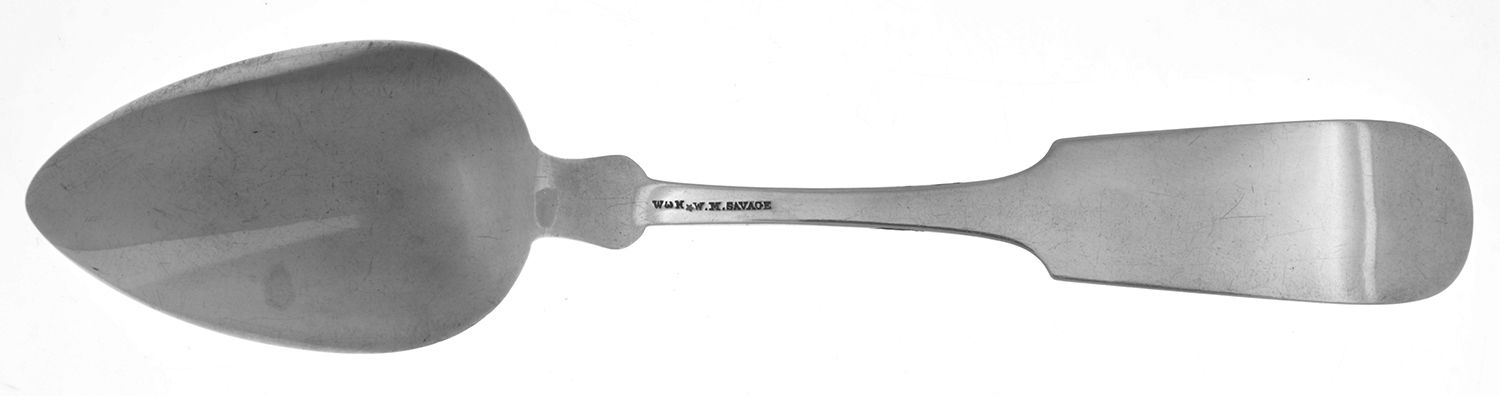 Coin Silver Flatware Tablespoon (Serving Spoon) by Wood & Hughes-2