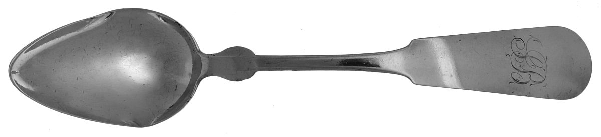 Coin Silver Flatware Tablespoon (Serving Spoon) by William Moulton IV-1