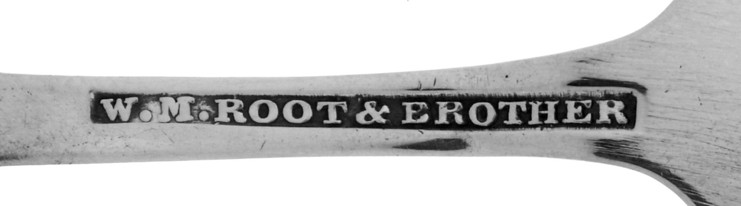 Coin Silver Flatware Master Salt Spoon by W N Root & Brother-2