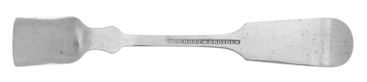 Coin Silver Flatware Master Salt Spoon by W N Root & Brother-2