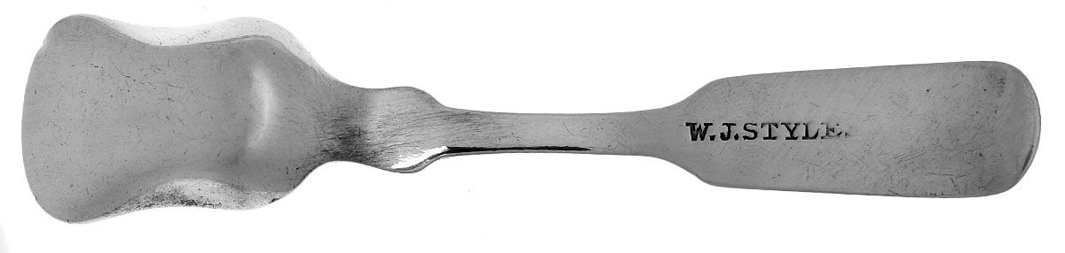 Coin Silver Flatware Master Salt Spoon by W. J. Styles-2