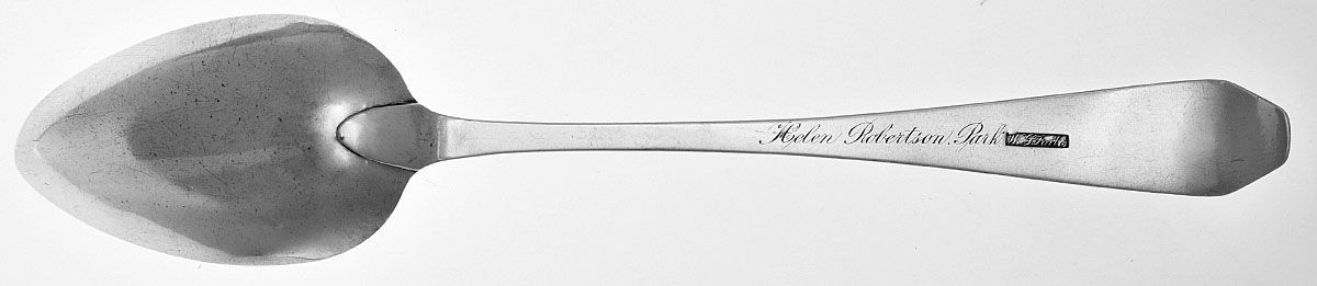 Coin Silver Flatware Tablespoon (Serving Spoon) by William G. Forbes-2