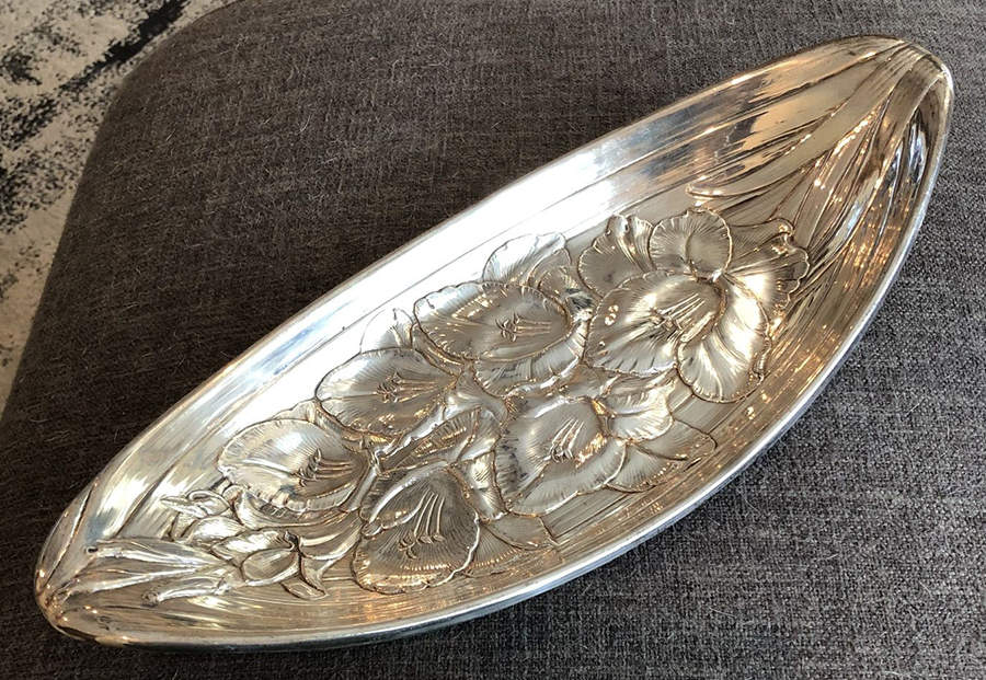 160 (Sterling, Hollowware) Sterling Bread Tray by Wallace Silver-1