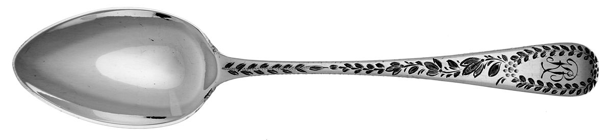 WFR4 (Sterling) Monogram Five O'Clock Teaspoon by William Eley & William Fearn-1