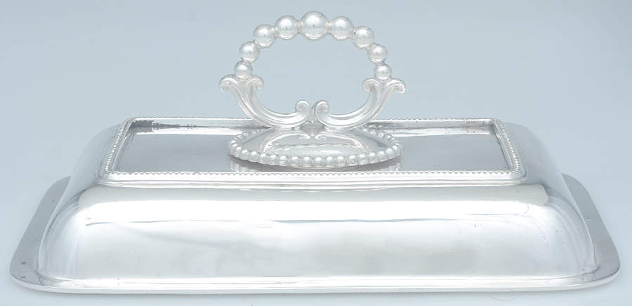 52143 (Silverplate, Hollowware) Rectangular Covered Vegetable,Lid Only by Walker & Hall-1