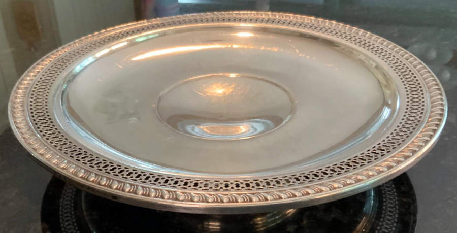 101 (Sterling, Hollowware) Footed Sterling Sandwich Plate by Watson-1