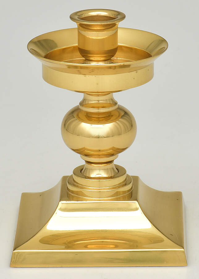 Brass Hollowware Hurricane Lamp Base by Waterford-1