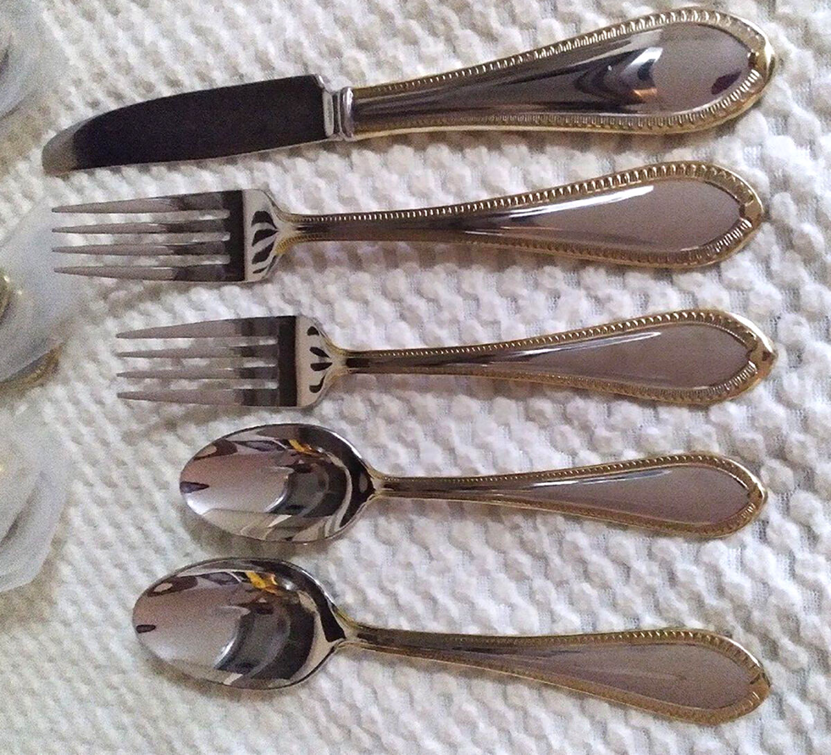 Northbridge (Stainless, Gold Accent) Individual Salad Fork by Waterford-1