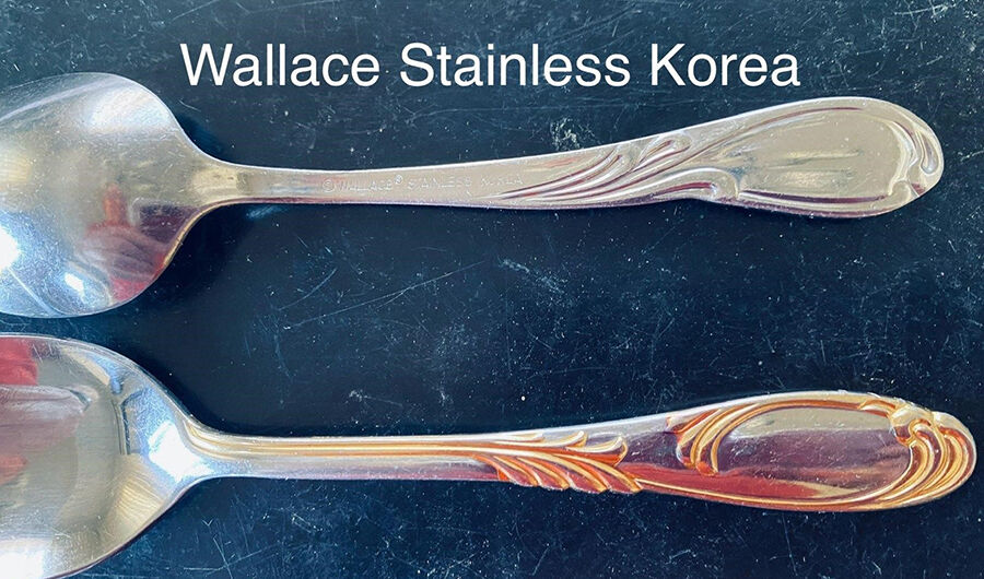 WAS265 (Stainless, Gold Accent) Teaspoon by Wallace Silver-1