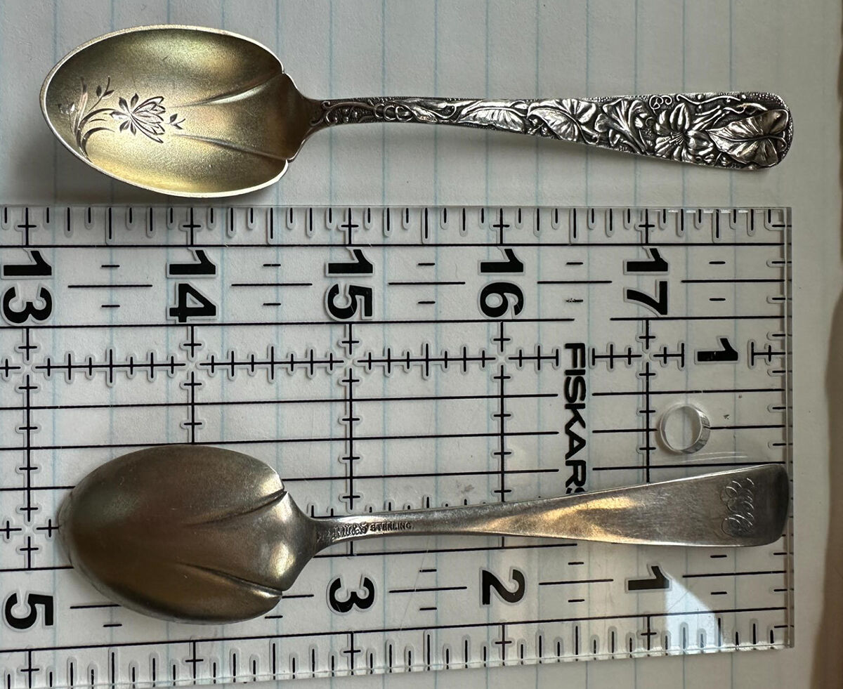WAS187 Ice Cream Spoon Bright Cut by Wallace Silver-1