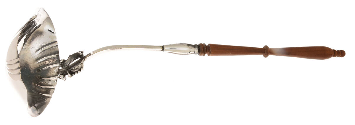407 (Silverplate) Punch Ladle with Wood Handle & Silverplate Bowl by W & S Blackington Co-1