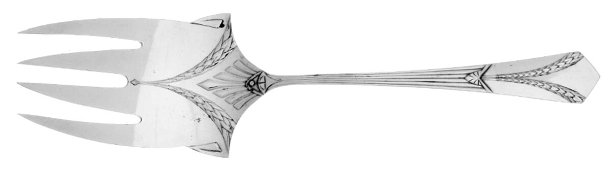 WMF219 (Silverplate) Large Solid Fish Serving Fork by WMF Flatware-1