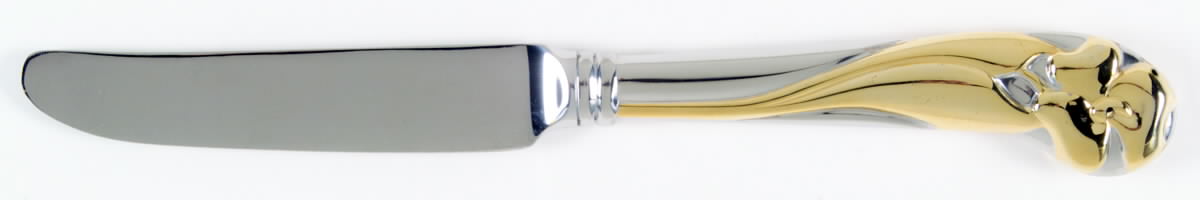 Adena (Stainless, Gold Accent) New French Hollow Pistol Knife by Yamazaki-1